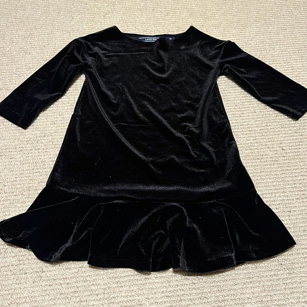 Lands End Girls Velvet dress size M (5-6)